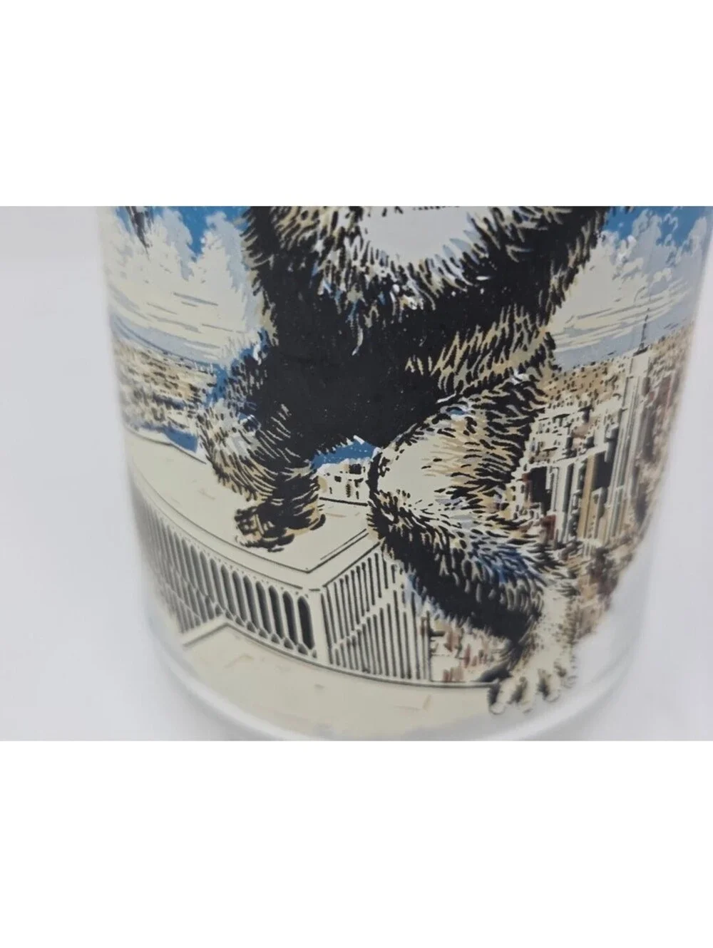 1976 King Kong Limited Edition Coca Cola Glass Twin Trade Towers Movie Promo